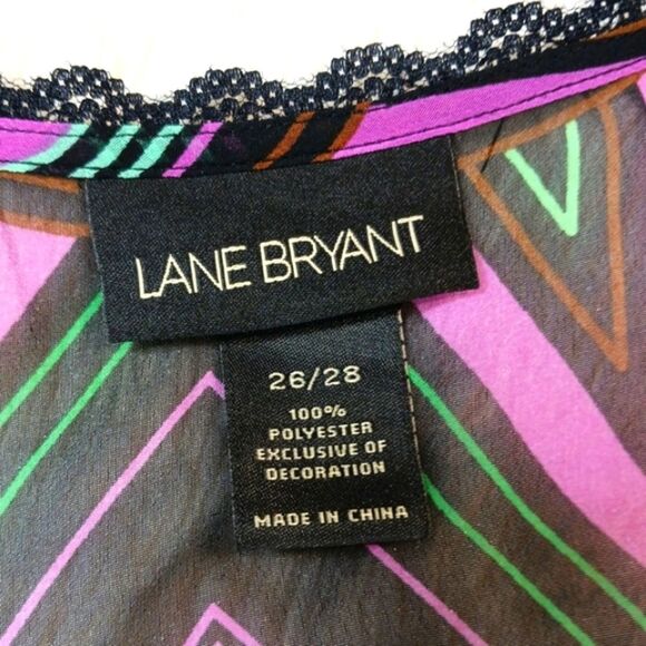 Lane Bryant Sheer Chic Multicolor Kimono Midi Dress Woman 26/28 Beach Blouse.... - Picture 5 of 10